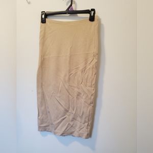 Tan pencil skirt